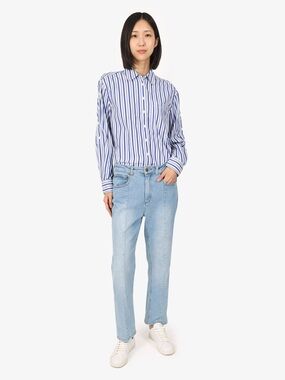 Cavalli Class Blue Denim Straight Leg Split Seam Jeans